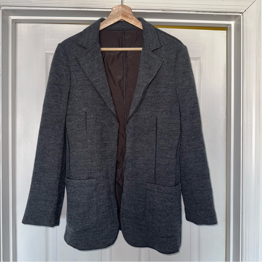Giorgio Armani Wool Blazer Jacket Charcoal Gray 6